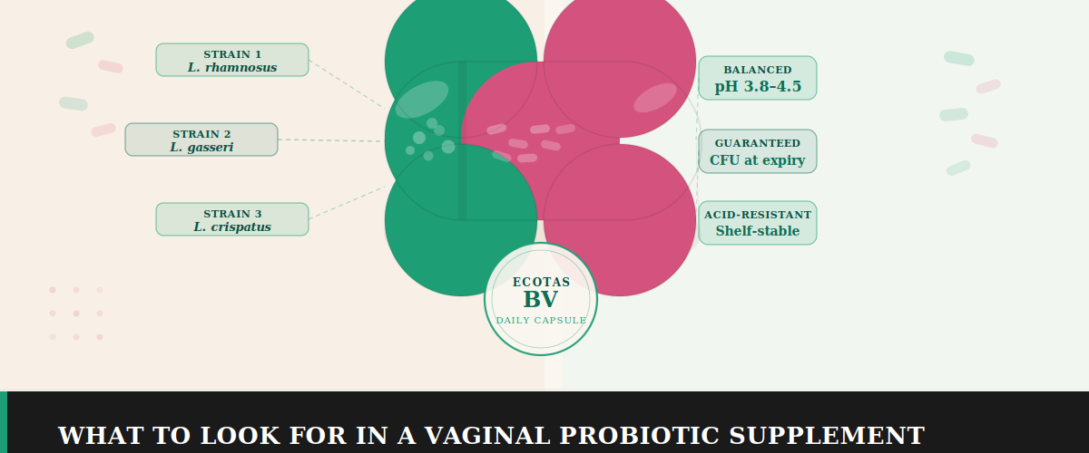ecotas bv What to Look for in a Vaginal Probiotic Supplement and How Ecotas BV Measures Up guide banner